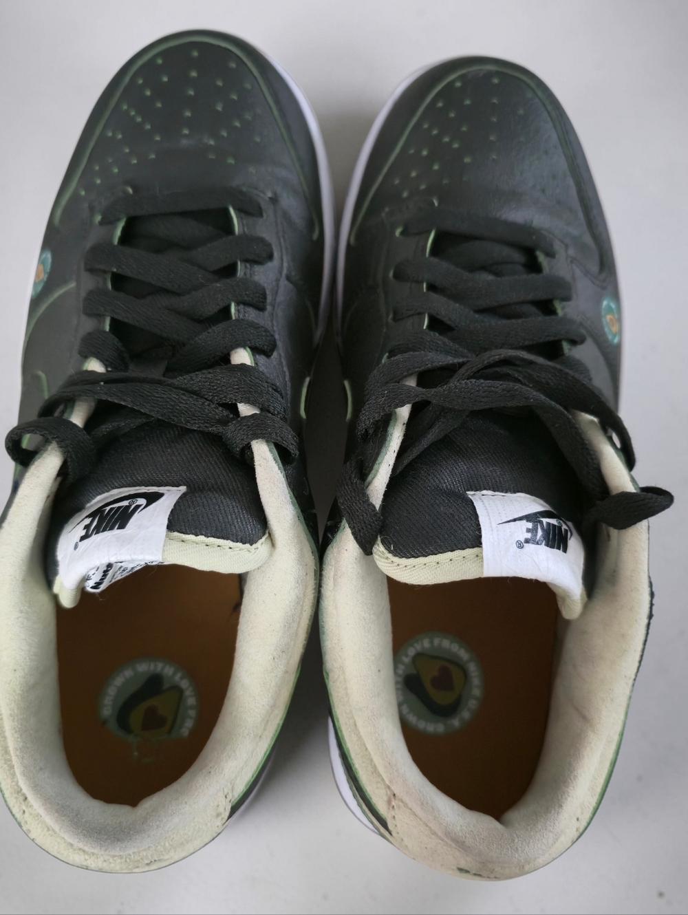 Nike Dunk Low Black Green Glow Avocado Certified Fresh Sneakers Women’s 7.5 - Picture 4 of 10